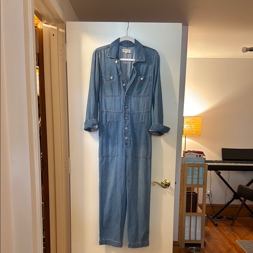 Madewell Light Blue Denim Pantsuit size M